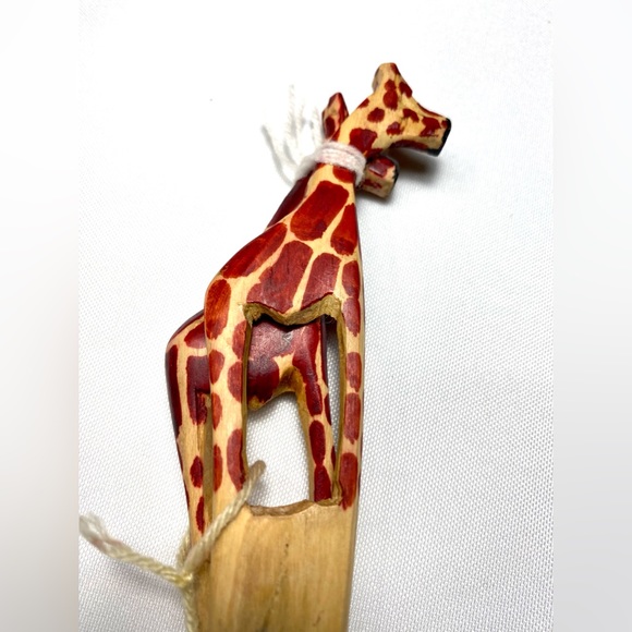Giraffe Salad Serving Spoon / Fork 
Set  of 2 - Fair Trade from Kenya - Picture 4 of 8
